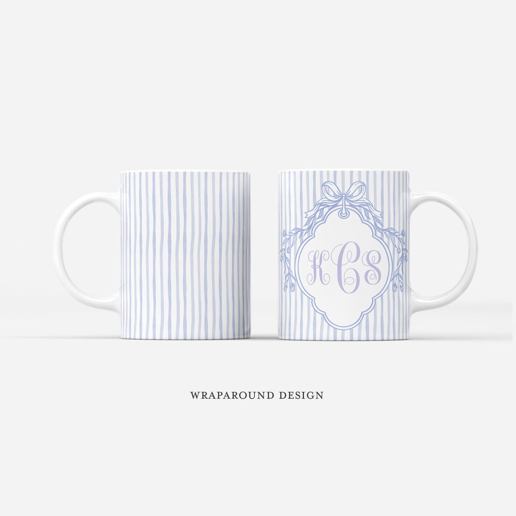 Custom Mug - Striped Crest Monogram – Happy Mugs